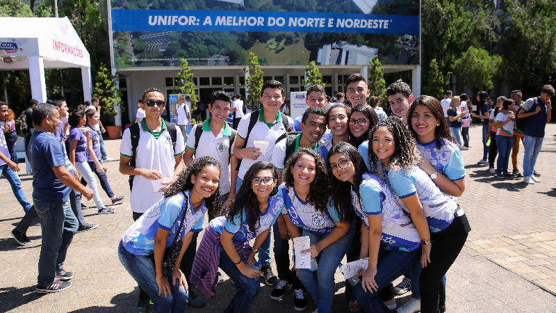 Última edição da Feira de Profissões Unifor, realizada em 2019, recebeu mais de 12,5 mil estudantes (Foto: Ares Soares)
