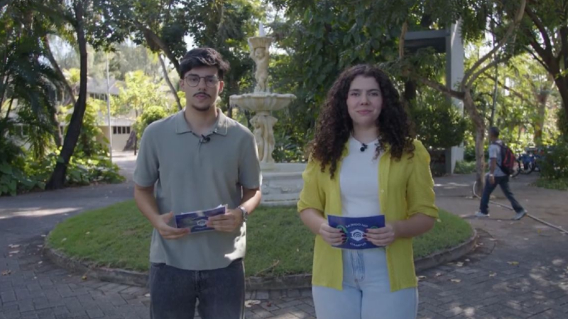 Marcelly Feitosa e Pedro Pinheiro apresentam a edição do telejornal (Foto: Leandro Pozo)