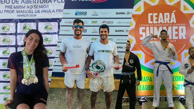 Bruna Leão, Pedro Luca Campos e Lucas Lemos, atletas da Unifor (Foto: arquivo pessoal)