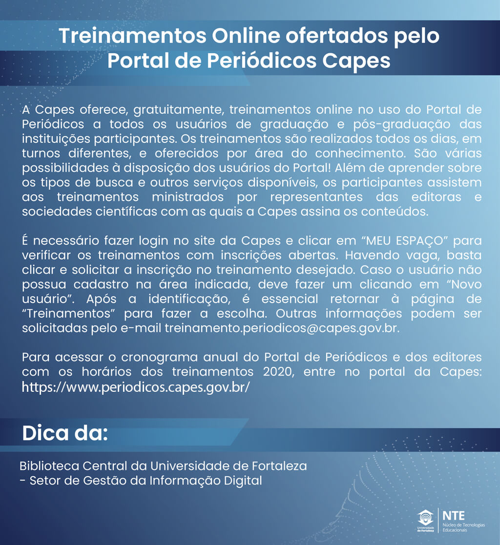 Dicas de treinamento online