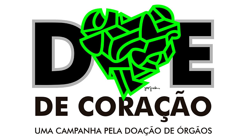 O artista plástico José Guedes reestilizou a marca do Movimento Doe de Coração para a 16ª edição da campanha