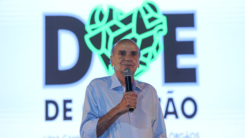 Drauzio Varella no lançamento da campanha Doe de Coração 2018. Foto: Ares Soares.