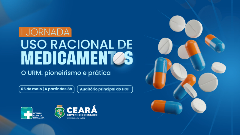 Com o tema “URM: pioneirismo e prática”, a jornada é organizada pelo Setor de Farmácia e Residência da Farmácia, da Diretoria de Ensino, Pesquisa e Residência (Diep) e da Gerência de Educação Permanente (Gerep) - Imagem: Divulgação