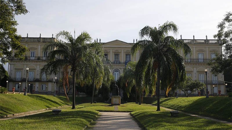 Fachada do Museu Nacional, na Quinta da Boa Vista, em foto de maio de 2018 (Foto: Fernando Frazão/Agência Brasil)