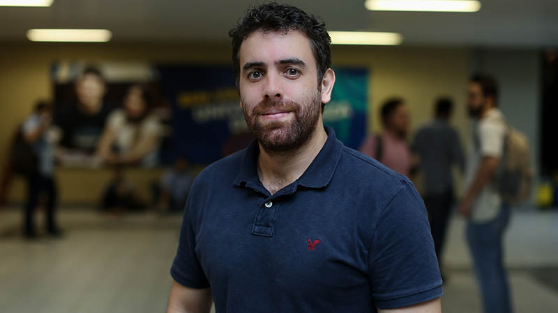 Coordenador do curso de Engenharia Elétrica, professor dr. Bruno Almeida. Foto: Ares Soares.