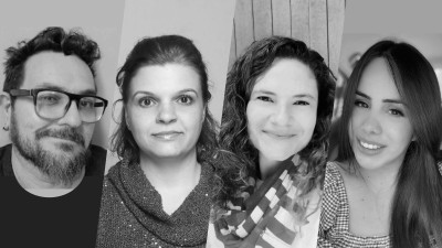 Ricardo Bessa, Giovanna Cadilhac, Juliana Romero e Priscila Medeiros são os integrantes do curso de Design de Moda que irão palestrar nas feiras. (Foto: Divulgação)