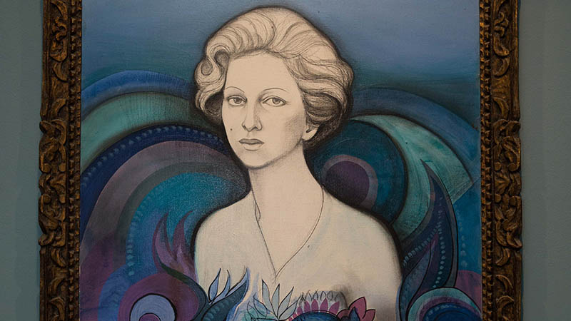 Yolanda Queiroz, óleo sore tela de Albery Seixas da Cunha. Foto: Ares Soares.