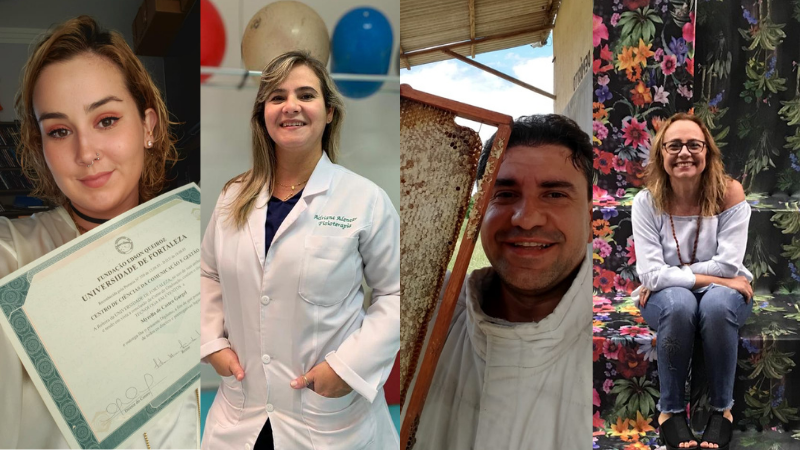 Matéria de capa: estudantes da Unifor mostram que vale a pena investir na busca por conhecimento em qualquer idade (Fotos: Arquivo pessoal)
