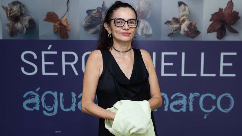 Jornalista Izabel Gurgel assina a curadoria da exposição “Águas de Março”, de Sérgio Helle, em cartaz no Espaço Cultural Unifor (Foto: Ares Soares)