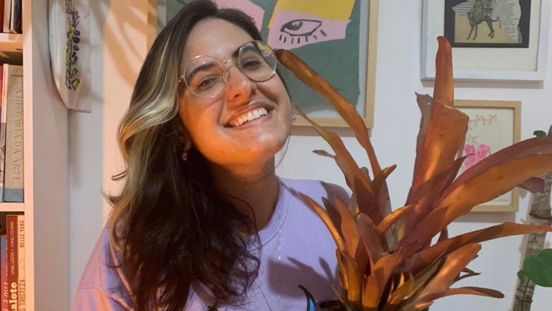 Hannah Troccoli, estudante de Cinema e Audiovisual da Unifor, optou por passar o período de isolamento social no sítio da família (Foto: Arquivo pessoal)