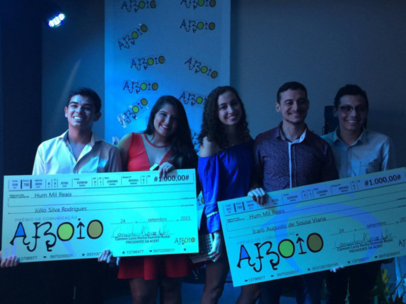 Estudantes do curso de Publicidade e Propaganda da Unifor já foram agraciados com o Prêmio Aboio. Foto: Arquivo Pessoal.