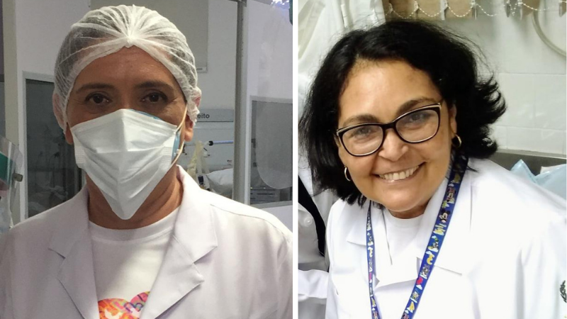 As enfermeiras Rita Mônica e Ana Cláudia, professoras da Unifor, atuam na linha de frente contra a Covid-19 (Foto: Arquivo pessoal)