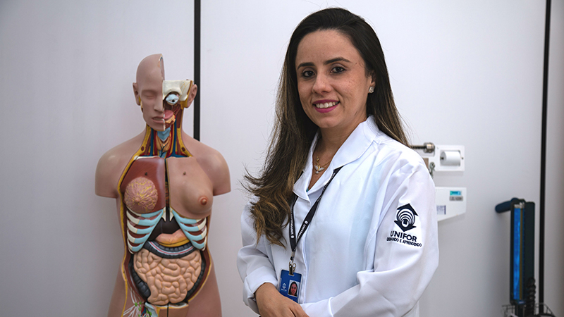 Karoline Oliveira, professora e coordenadora do curso de Enfermagem. Foto: Diego William.