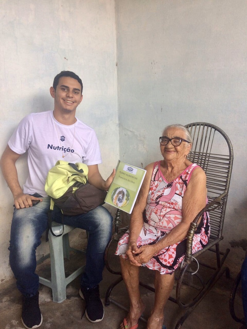 A história aconteceu em 2017, quando Gabriel ainda era estagiário do curso de Nutrição da Universidade de Fortaleza. Foto: arquivo pessoal.