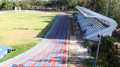 Setores e equipamentos da Universidade de Fortaleza seguem os protocolos de biossegurança para a retomada das atividades esportivas presenciais. (Foto: Ares Soares)