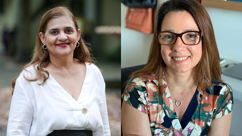 As professoras Olívia Bessa e Luciana Maia participam da live sobre