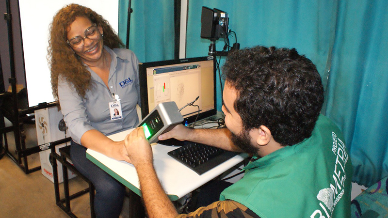 A unidade realiza o cadastramento biométrico de segunda a sexta, das 8h às 17h. Foto: Divulgação.