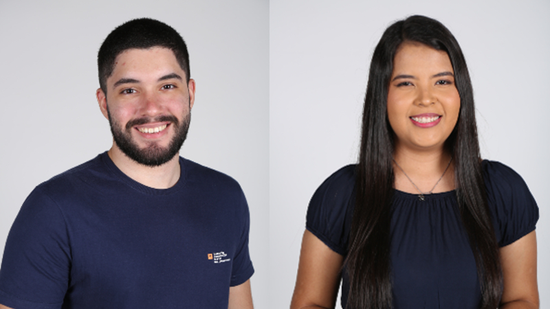 Misaelly Silva e Mateus Costa, estudantes do curso de Jornalismo da Unifor, apresentam o Unifor Notícias desta sexta-feira, a partir das 17h30 (Foto: Divulgação)