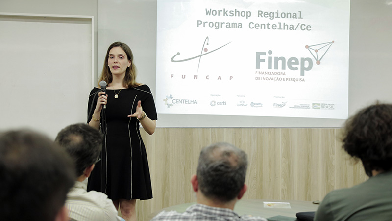 Apresentação do Programa Centelha para alunos e professores da Unifor no último dia 5 de novembro (Foto: Everton Lacerda)