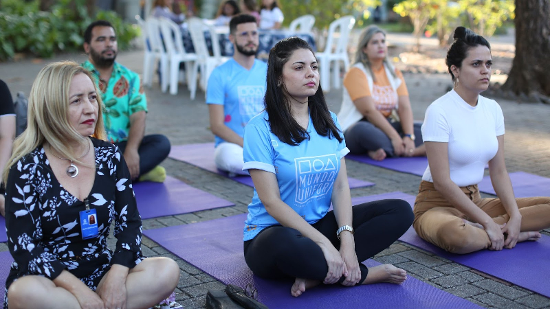 A prática de yoga é uma das atividades de bem-estar presentes na programação do Florescer (Foto: Ares Soares)