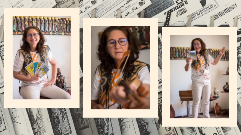Trajetória de Paola Tôrres com a Unifor iniciou em 1995. Desde então, ela participou ativamente de projetos pioneiros, como a Cordelteca Unifor. (Fotos: Alex Campelo)