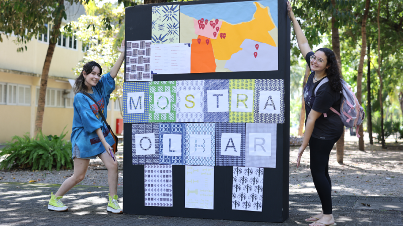 A primeira edição da Mostra Olhar aconteceu em junho e explorou linguagens, como: xilogravuras, infográficos, kirigamis e colagens (Foto: Ares Soares)