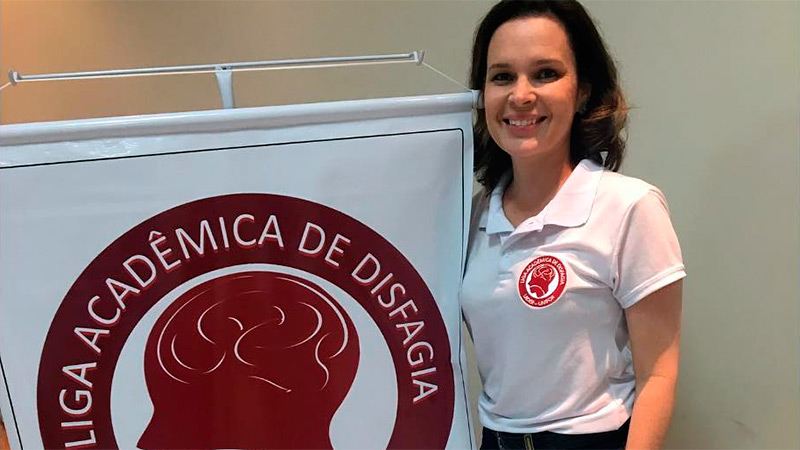 Professora Natalia Morais de Andrade, da Liga Acadêmica de Disfagia (LADISF) da Unifor (Foto: Divulgação)