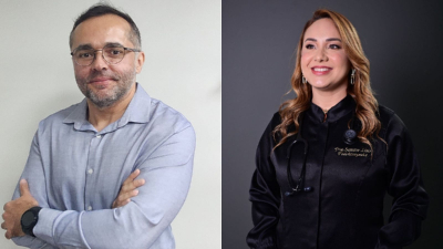 Live será apresentada pelo coordenador de Fisioterapia, Rômulo Porto, e terá participação da egressa Samara Lino (Fotos: Acervo Pessoal)