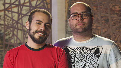 Sávio Fernandes e Muniz Filho são ex-alunos do curso de Cinema e Audiovisual da Unifor. (Foto: arquivo pessoal)
