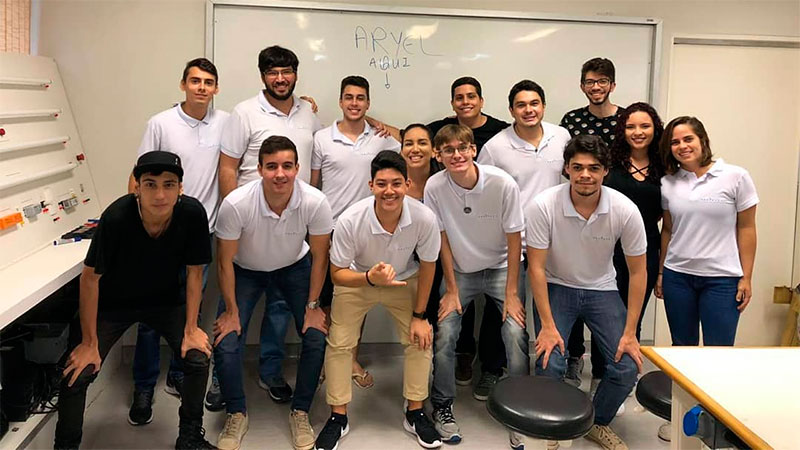 Alunos da Unifor integrantes da Proteus Jr. (Foto: Divulgação)