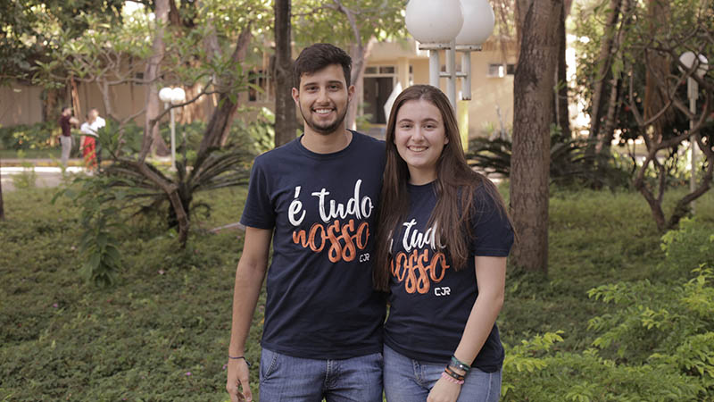 Guilherme  Ibiapina e Laíssa Cruz, membros da empresa Construtiva. Foto: Pedro Menezes