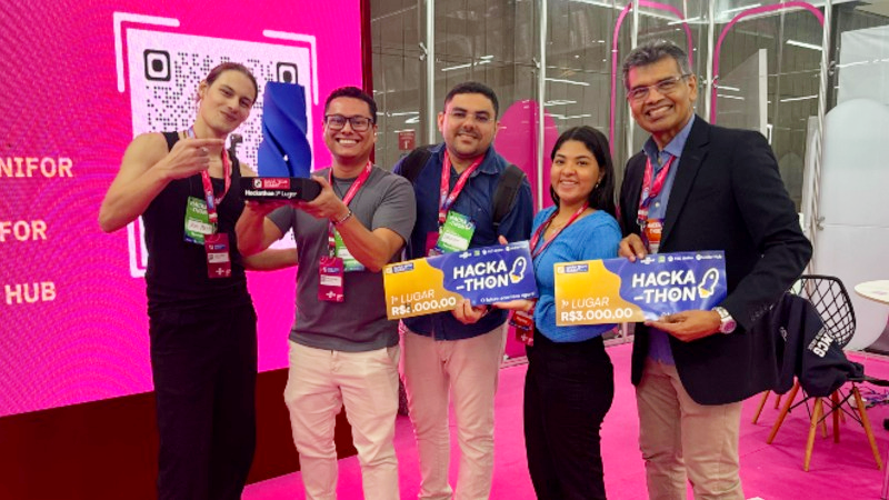 A equipe de estudantes da Unifor desenvolveu um aplicativo de turismo acessível voltado para o Ceará (Foto: Arquivo pessoal)