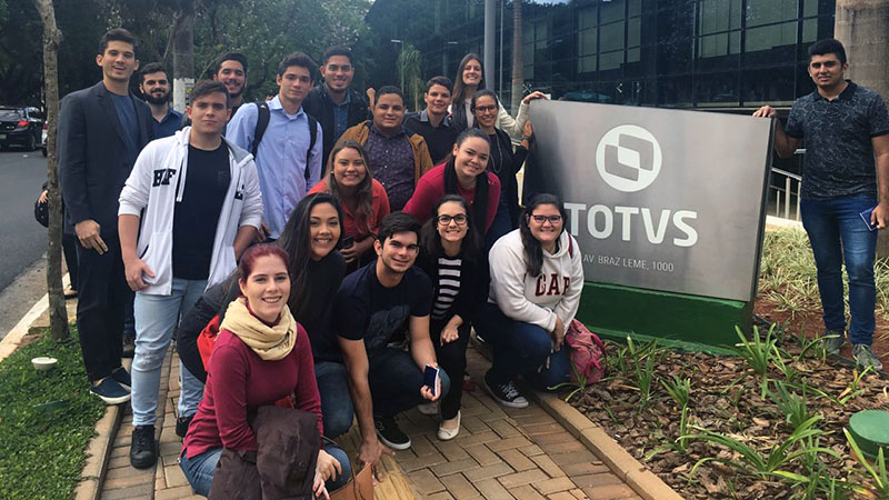 Em junho de 2018, os alunos de Administração da Unifor visitaram a TOTVS, empresa brasileira de software e a maior da América Latina (Foto: Divulgação)