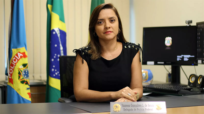 A delegada Vanessa Gonçalves Leite de Souza é a primeira mulher nomeada como superintendente regional do Departamento de Polícia Federal no Ceará (Foto: Divulgação)