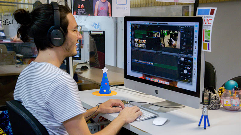 A produção audiovisual para mídias digitais faz parte do novo cenário da comunicação (Foto: Vitoria Veloso)