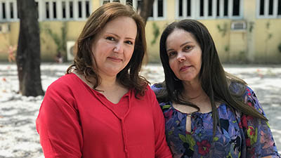 Sabrina Matos e Leônia Teixeira, professoras de Psicologia da Universidade de Fortaleza. Foto: Ares Soares.