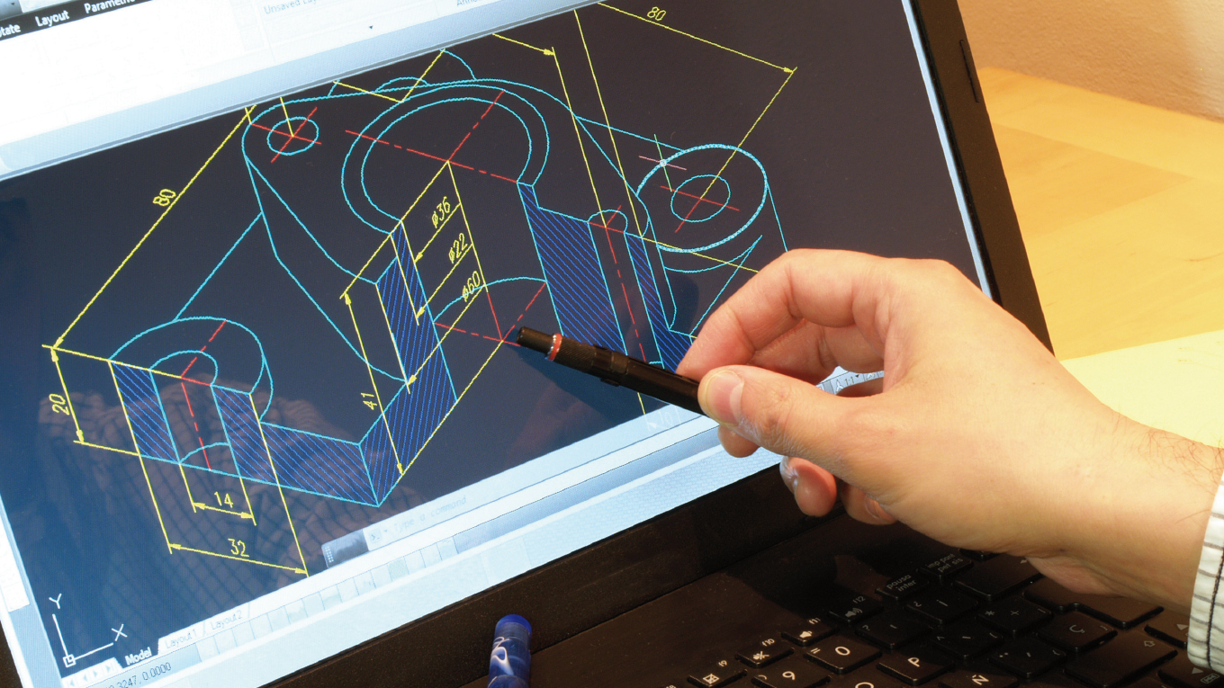 AutoCAD sendo usado por profissionais das áreas da Arquitetura e Urbanismo, Design de Interiores e Engenharia Civil