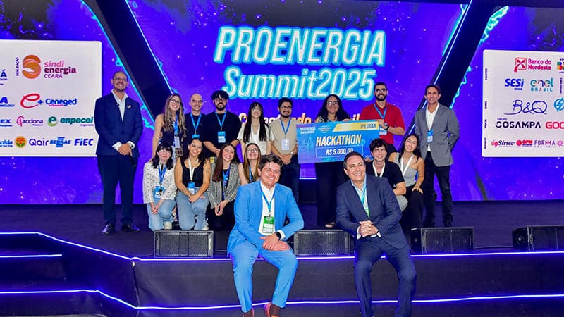 A Unifor conquistou o 1º lugar com a equipe do Unifor Hub, além de 2º e 3º lugares com equipes do Vortex l (Foto: Sindienergia-CE)