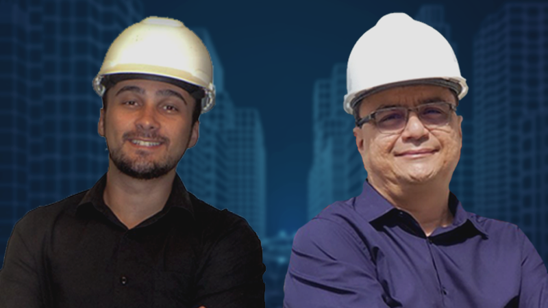 Alex Amarante, engenheiro civil e mestre em Engenharia de Produção / Emanoel Héder, engenheiro civil, empresário e tecnólogo em Mecatrônica Industrial. (Foto: divulgação)