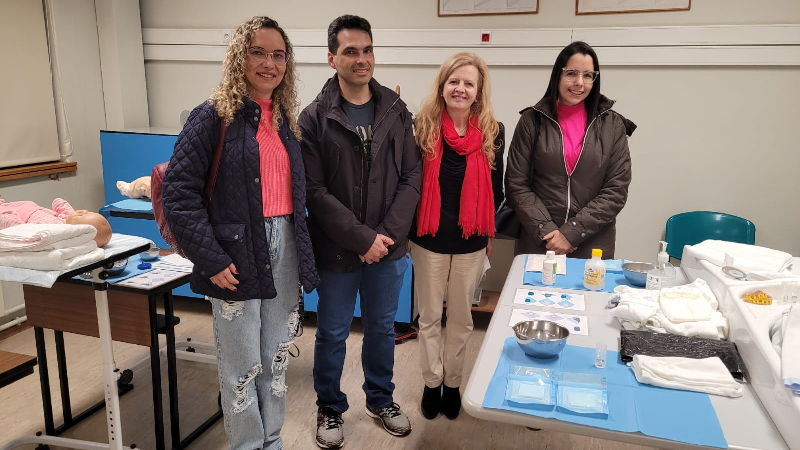 Participaram do estágio em Portugal do programa de Pós-Graduação em Saúde Coletiva da Unifor os alunos Leonardo Fonseca, Erika Ravena Batista, Maria Deusimar Rios e Gicinayana Luz Sousa (Foto: Arquivo pessoal)