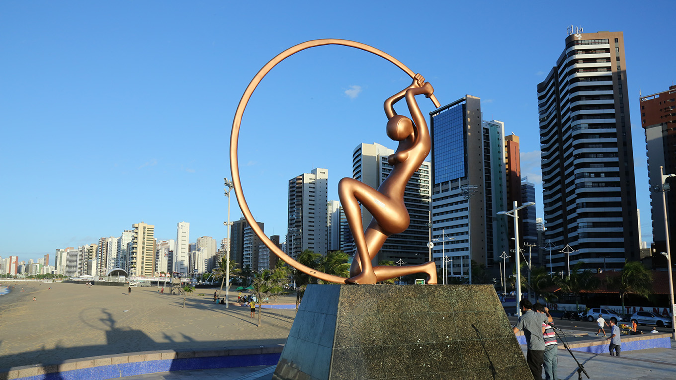 Estátua de Iracema, Beira Mar de Fortaleza. Foto: Ares Soares.