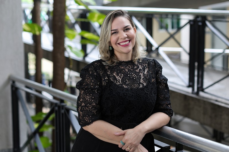 Flávia de Paiva Rolim, pertencente à quinta turma do Mestrado em Ciências Médicas da Universidade de Fortaleza. Foto: Ares Soares.