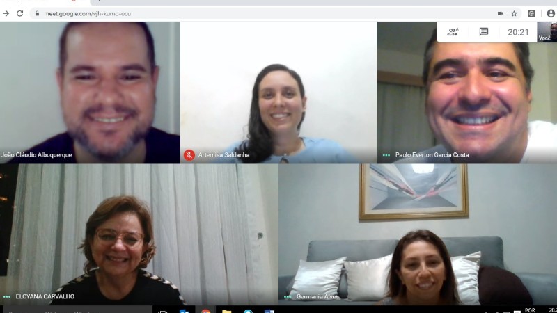 Reunião virtual dos membros do Movimento Convida junto à Associação São Pedro (Imagem: Divulgação)
