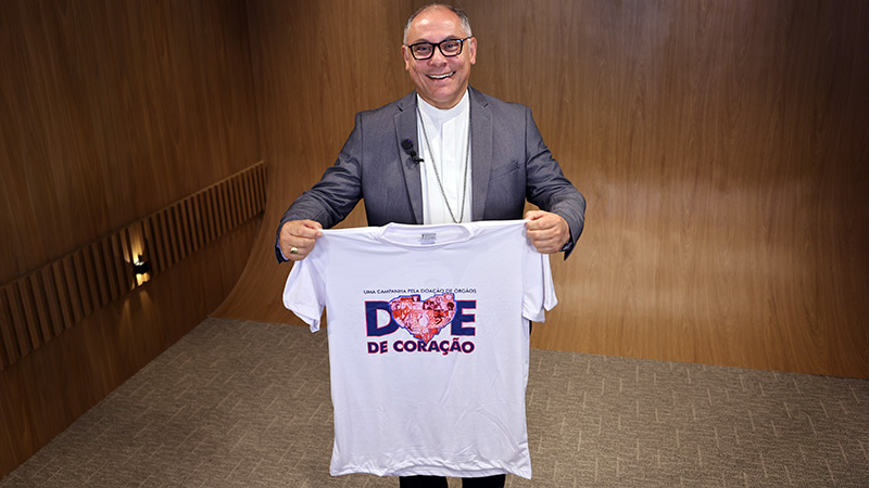O Arcebispo de Fortaleza, Dom Gregório Paixão, um dos embaixadores da Campanha Doe de Coração 2025 (Foto: Ares Soares)
