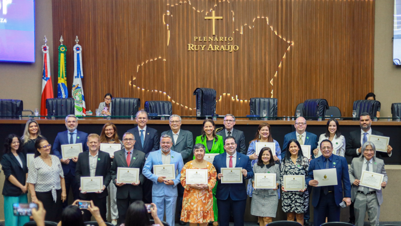 Na sessão solene, além das homenagens, foram entregues certificados aos doutores presentes na cerimônia (Foto: Davide Silva)