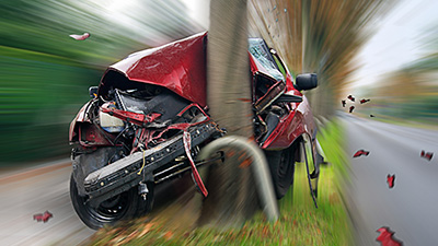 Acidente de trânsito causado por alta velocidade